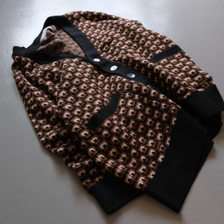THOMASMGPIE　トーマスマグパイ　BLOCK W　JACQUARD　CARDIGAN　2213708