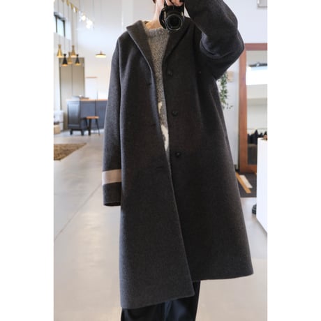 Thomas magpie angora shaggy long coat  c.gray