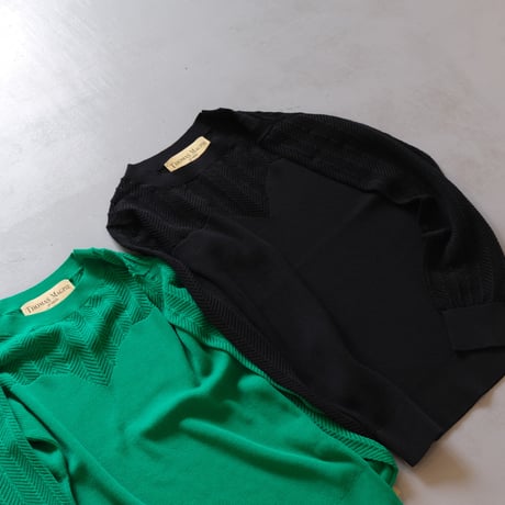 THOMAS MAGPIE 　herringbone ＆RIB knit【2242716】