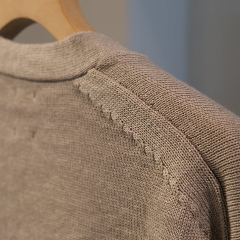 BATONER Men WASHED HIGH COUNT LINEN V CARDIGAN