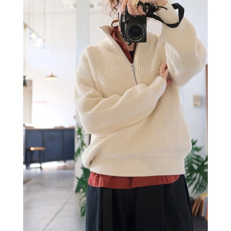 BATONER  MEN  SIGNATURE HALF ZIP KNIT