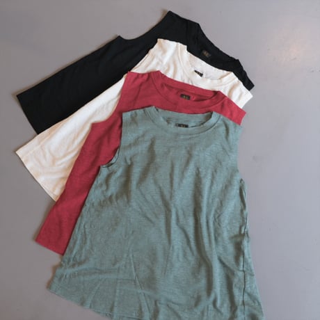 BATONER　A-LINE BOAT NECK SLEEVELESS　BN-21SL-048
