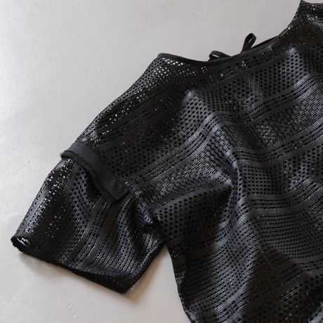 NAKAGAMI　半袖ラッセルレースプルオーバー（black）　N0123S0017