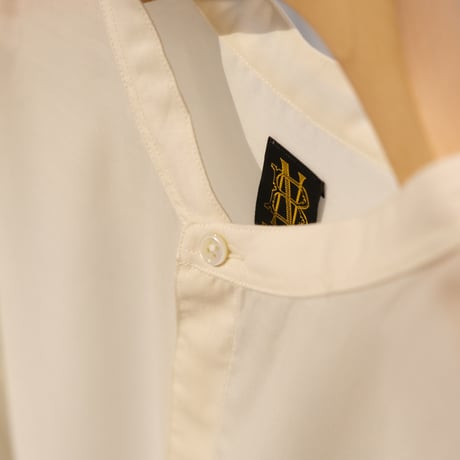 BATONER  Men WOOL BAND COLLAR SHIRT BN-24SM-027