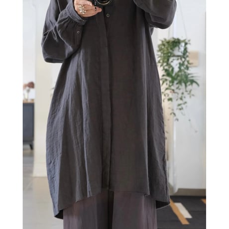 suzuki takayuki   frayed coat  slate grey