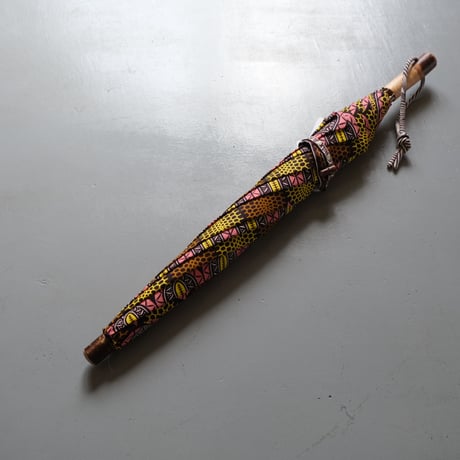bonbonstore　アフリカンバティック長傘(日傘）桜ハンドル　BON-22005C　NO:3