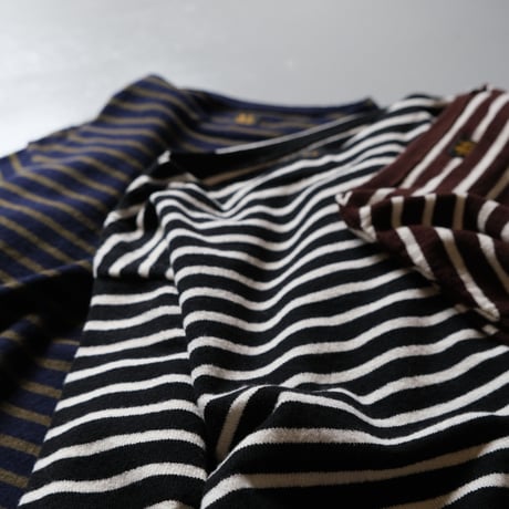 BATONER　PILEWOOL　BASUQUE SHIRT　BN-21FL-018    BLACK×WHITE