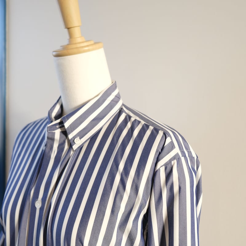 SINME シャツワンピース ストライプ × グレー 22AW-10 | geep