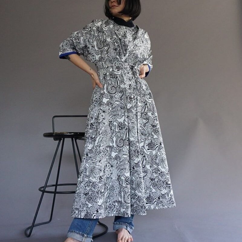 THOMAS MAGPIE zentangle print one-piece【2213401 THOMAS MAGPIE zentangle print one-piece【2213401