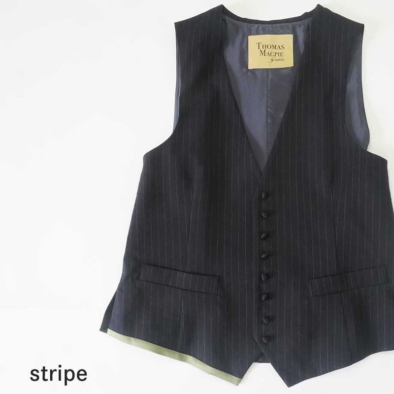 未使用☆トーマスマグパイTHOMAS MAGPIE ブラックベスト THOMAS MAGPIE linen vest【2232207】 | geep