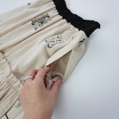 Thomas Magpie C/Linen PRINT skirt  2252610