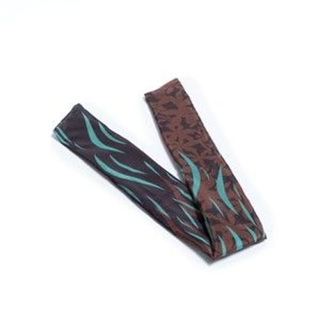 YARN&COPPER     Silk headband 　'Sea bed'　 green ヘッドスカーフ