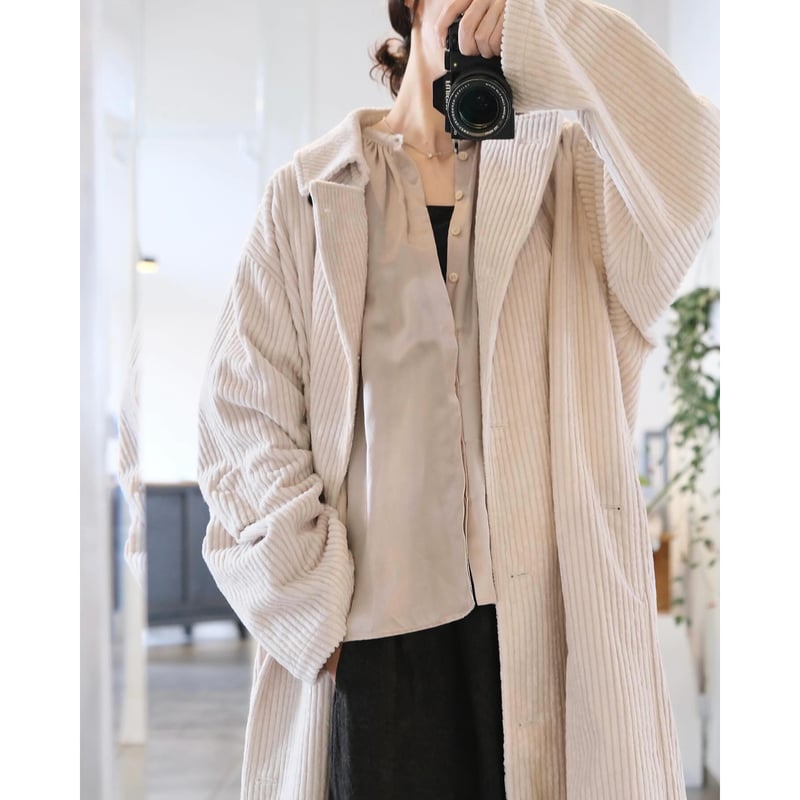 suzuki takayuki over coat Ⅱ ivory | geep