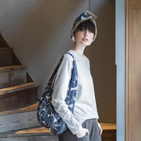 YARN＆COPPER　Organic Cotton Sling Bag 'The MODS' black