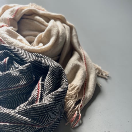 suzuki takayuki   herring-bone shawl   black　215-01