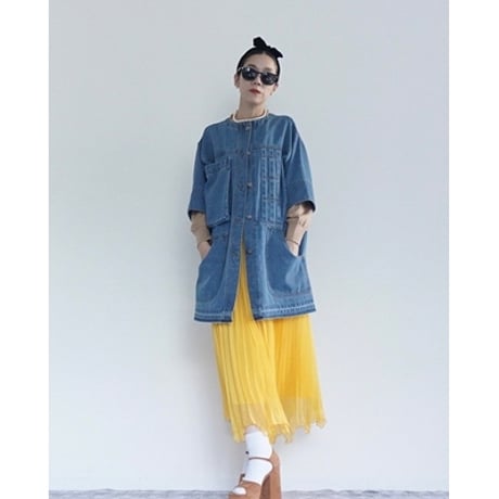 THOMAS MAGPIE　denim long jacket indigo【2241202】