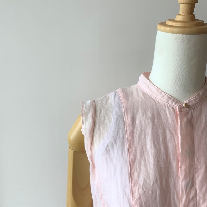 suzukitakayuki band‐sleeve blouse pink |