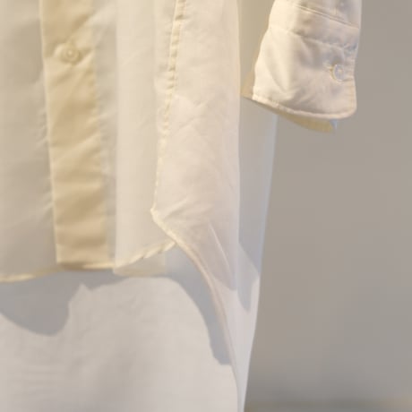 BATONER　Women WOOL BAND COLLAR SHIRT BN-24SL-025