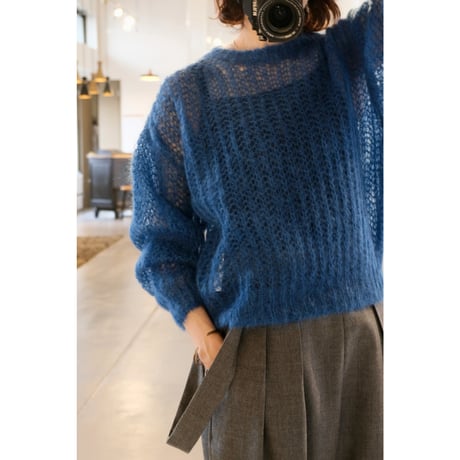 BATONER  Woman  FULFFY MOHAIR CREW NECK
