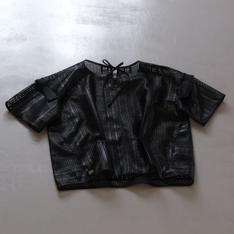 NAKAGAMI　半袖ラッセルレースプルオーバー（black）　N0123S0017