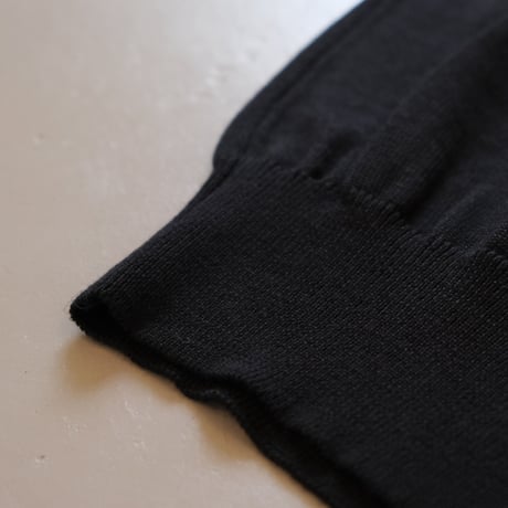 SINME　バイカラーポロニット ブラック×オフ　S21AW-14-02