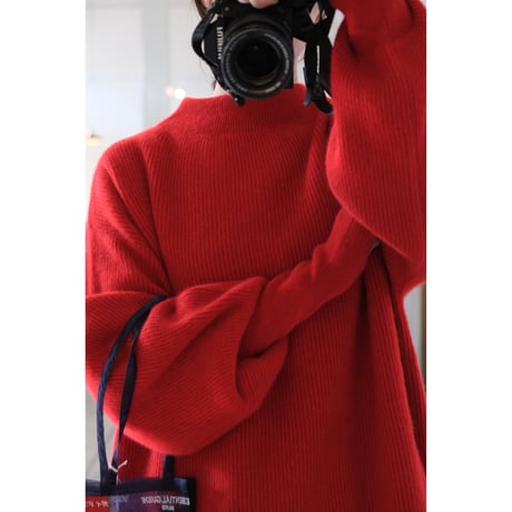BATONER Woman CASHMERE FOX BOAT NECK FINGERHALL