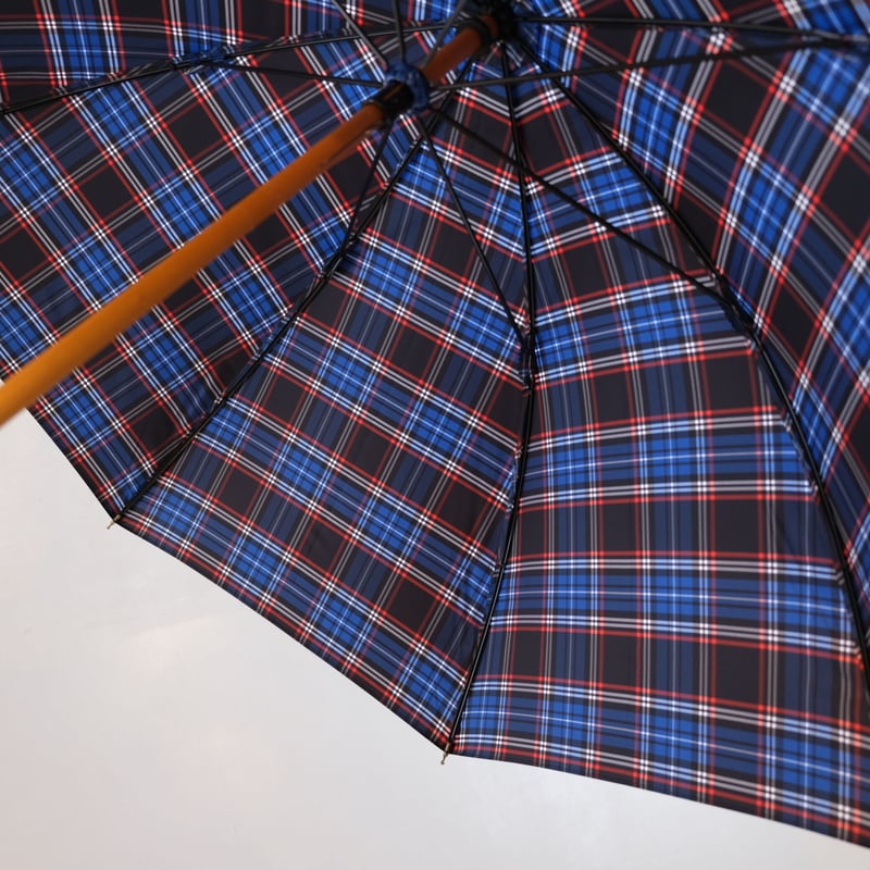 bonbonstore スタンダード長傘 ブルーチェック | geep