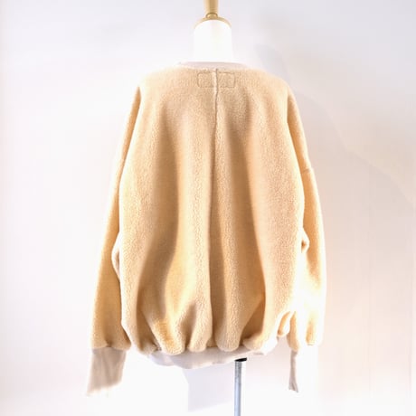 HARVESTY  　BOA FLEECE EGG PULLOVER　  BEIGE