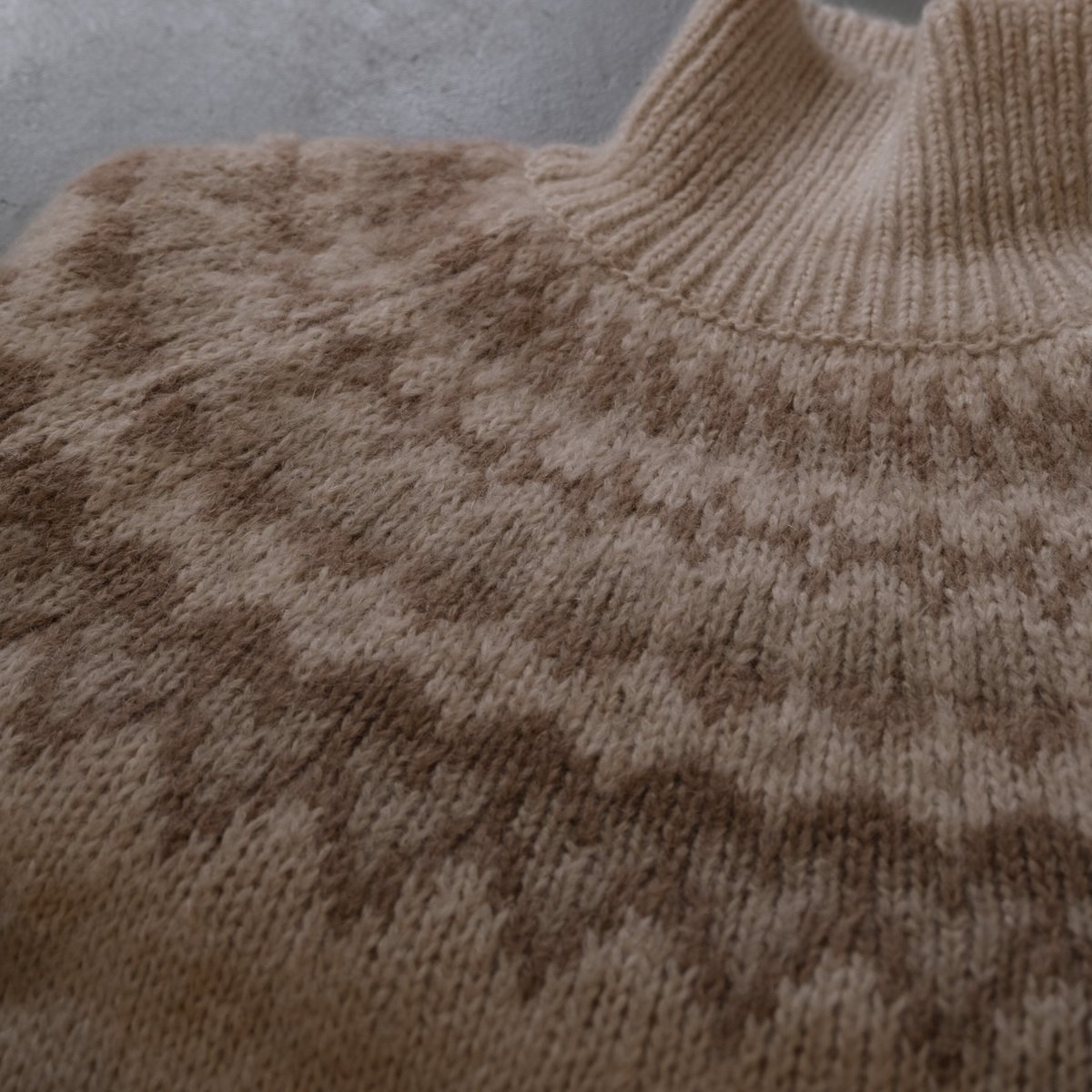 BATONER Women MOHAIR NORDIC TURTLE NECK TUNI