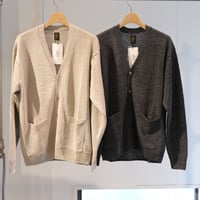 BATONER　Men WASHED HIGH COUNT LINEN V CARDIGAN BN-24SM-022