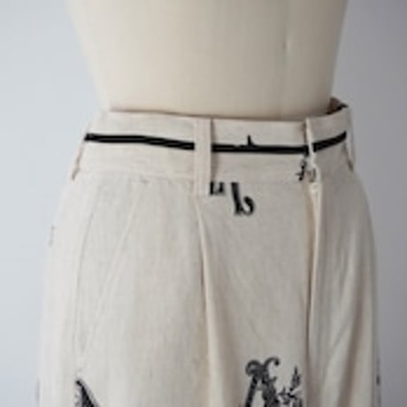 Thomas Magpie  C/Linen PRINT pants 2252313
