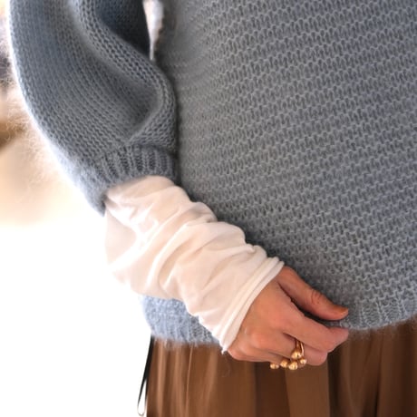 THOMAS MAGPIE　mohair silk volume sleeve knit【2223710】