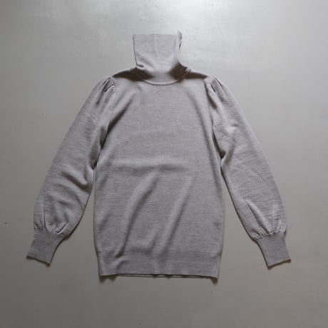 SINME リブタートルニット 　S21AW-11　オフ/ブラック/ライトグレー