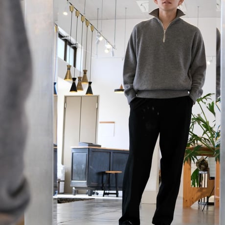 BATONER  Men BACKLOOP CAMEL HALF ZIP