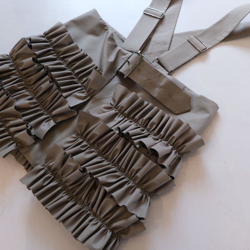 THOMAS MAGPIE raffled pocket vest【2231104】 | geep