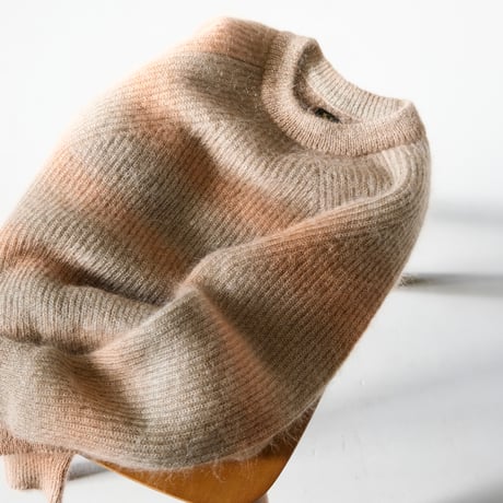 BATONER  WOMAN  MOHAIR KASURI DYE SIGNATURE CREW NECK