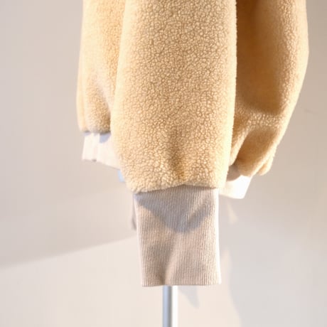 HARVESTY  　BOA FLEECE EGG PULLOVER　  BEIGE