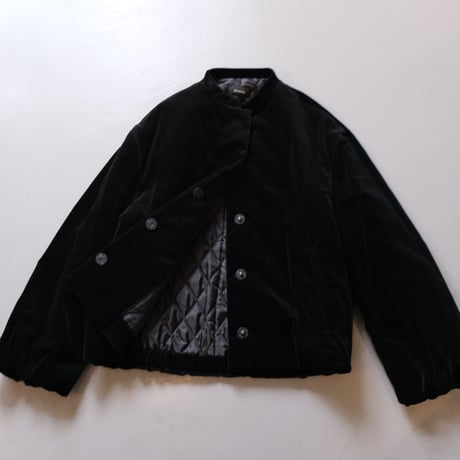 SINME　 ベルベットブルゾン　BLACK　S21AW-09