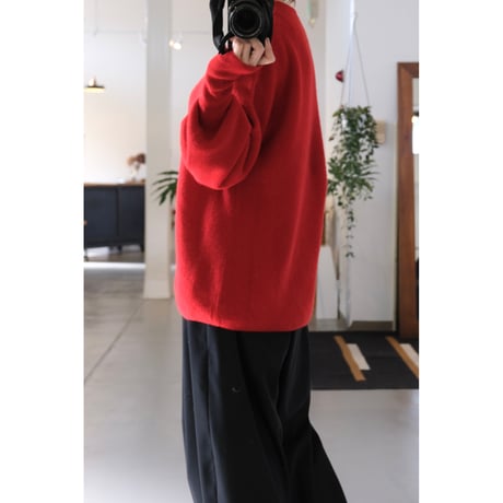 BATONER Woman CASHMERE FOX BOAT NECK FINGERHALL