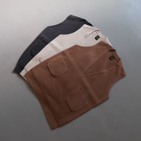 BATONER    Women   SIGNATURE RIB   V-NECK VEST    BN-21FL-032