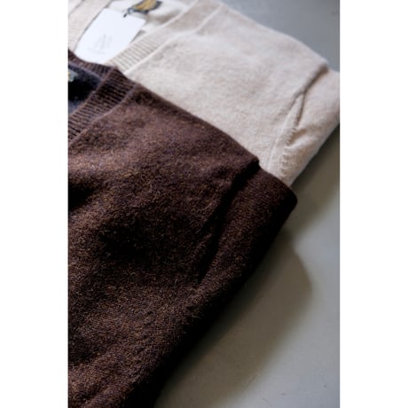 BTONER Men BABY ALPACA KURUMI TENJIKU V CARDIGAN