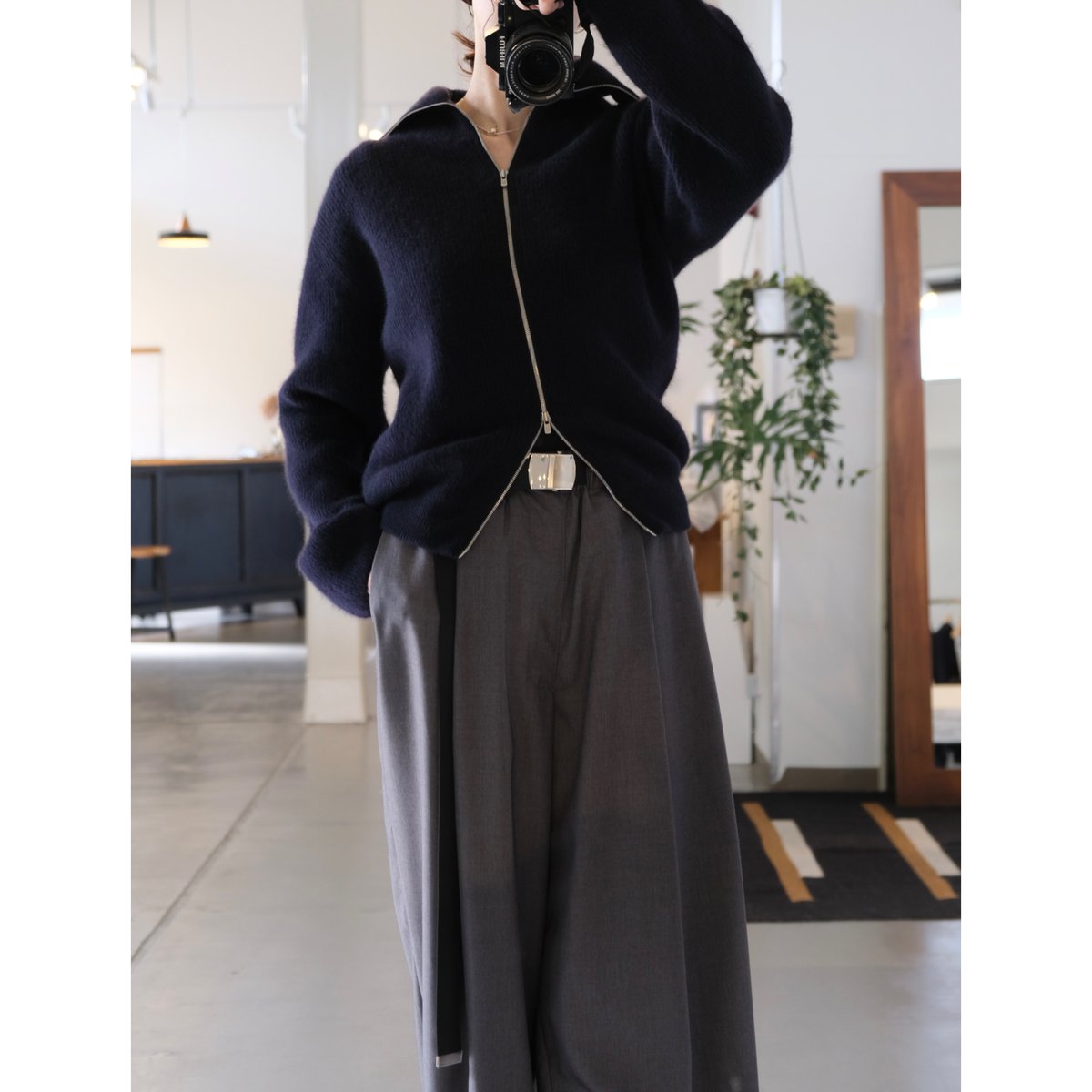 BATONER Woman CASHMERE FOX DRIVERS KNIT | geep