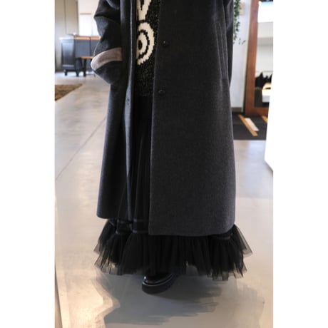 Thomas magpie angora shaggy long coat  c.gray