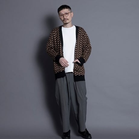 THOMASMGPIE　トーマスマグパイ　BLOCK W　JACQUARD　CARDIGAN　2213708