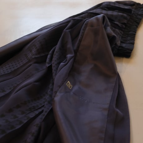 NAKAGAMI　千鳥柄プリーツスカート　NAVY　N0321A0031