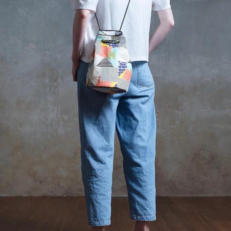 YARN＆COPPER　Linen bucket bag 'Early Riser'