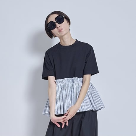 THOMAS MAGPIE　stripe frill Tops　2262814