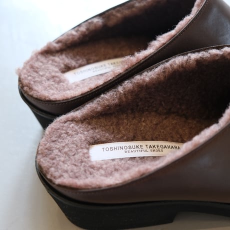 BEAUTIFUL SHOES　SLIPON（ECO FUR）BROWN　BSS2134006