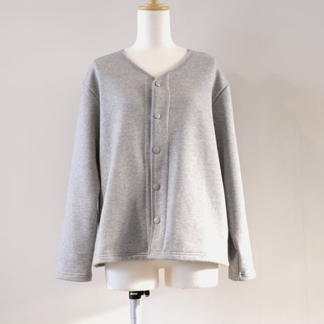 HARVESTY　 Vneck CARDIGAN　 GRAY
