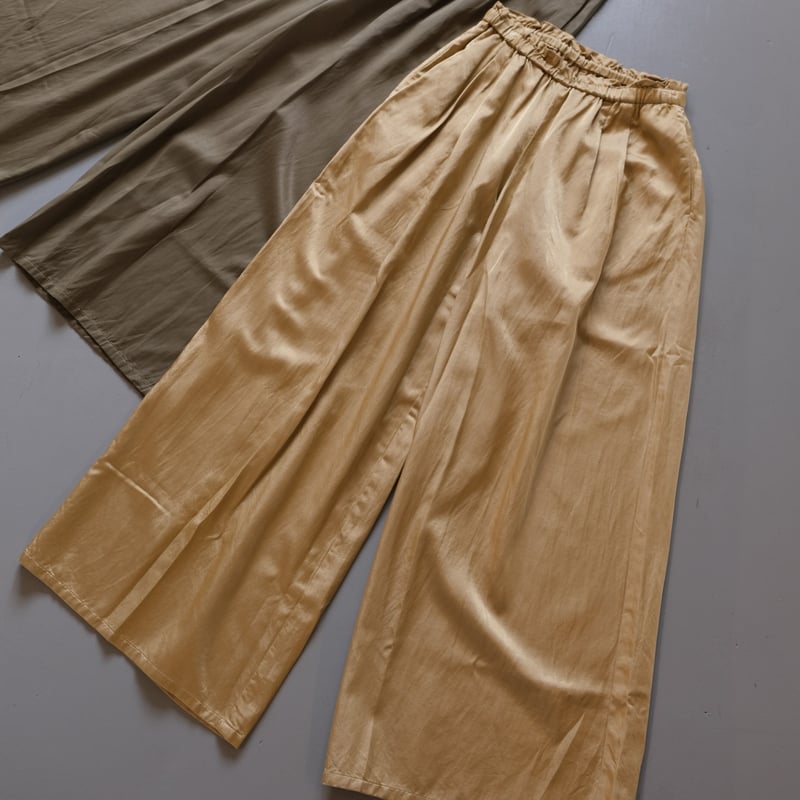suzuki takayuki gathered pants Ⅱ gold | geep